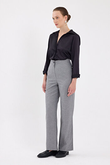 Rays Gray High Waist Palazzo Women's Trousers 8021A