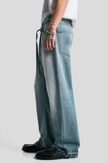 Bershka Kemerli baggy fit jean
