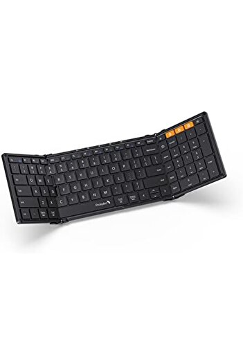 ProtoArc Foldable Bluetooth Keyboard, XK01 Folding Wireless Portable Keyboard with Numeric Keypad