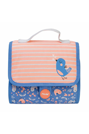 Milan Equipped Drawing Bag Birds, Color Blue/Pink, Material Polyester, 38 pcs