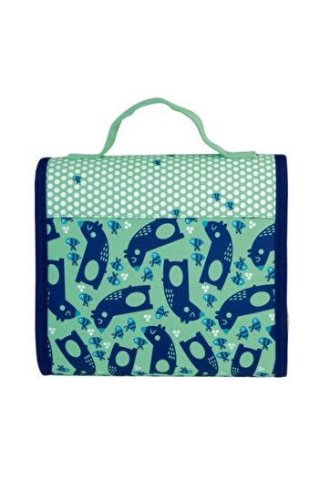 Milan Equipped Drawing Bag Net & Letters, Color Green/Blue, Material Polyester, Size 210x175x80 mm