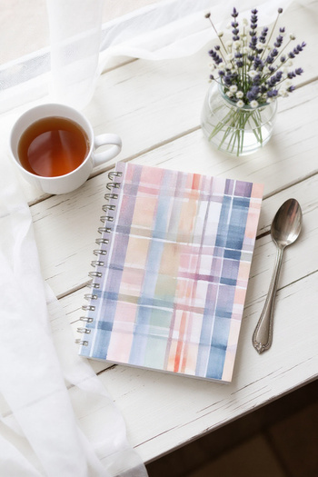 Chi-Chi Papers A5 Lined Spiral Notebook |   Handmade, 96 Sheets, Ivory Paper