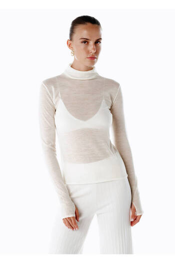 Knitss Ecru Ultrafine Merino Wool Blended Knitwear
