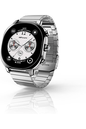 HiFuture AIX Smartwatch – 1.43" AMOLED, Health & Fitness, Silver