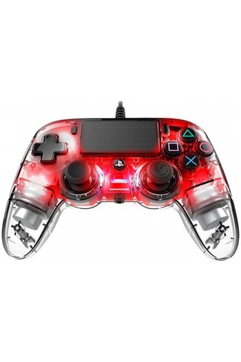 Nacon Lumină cu fir pentru controler PlayStation 4, roșie