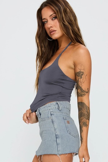 World Fashion Trends Women's Halter Neck Back Detailed Blouse Jt9086