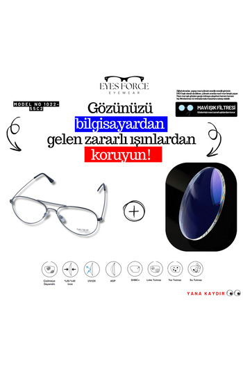 Eyes Force Bluecat Blue Light Protection Glasses 1022-55