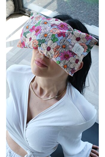 SUNYOGA Lavender Eye Cushion Eye Pillow Eye Patch Yoga Savasana Flower Pattern