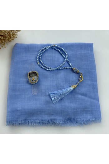 lifestyling Θρησκευτικό σετ δώρου με χιτζάμπ, μαργαριτάρια χάντρες προσευχής, χιτζάμπ, δώρο για τον Μεβλίδ, ταξίδι χαϊδελλούριας και χαϊδελλούριας