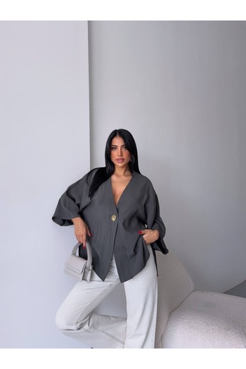 dolu butik Oversize Shirt with Buttons
