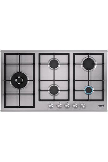 ARROW italian Gas Hob 90 cm, 5 Burners with Cast Iron Pan Supports, Electric Ignition Mo HG905SHDK