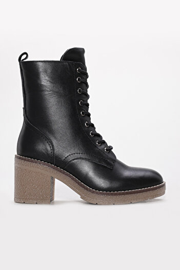 FAST STEP Genuine Leather Fur Women's Thick Heeled Boots 657Sza2509