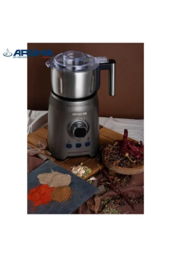 Arshia Arshia Blender and Grinder - 1200 Watts, 1.5 Liter Glass Jar + Stainless Steel Grinder