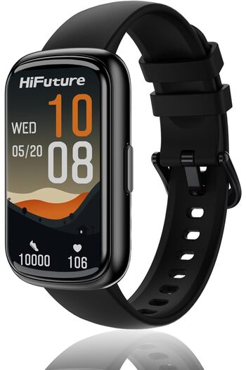 HiFuture EVO 2 Smart Band Black – 1.47" IPS Display Fitness Tracker with 100+ Sports Modes, Heart