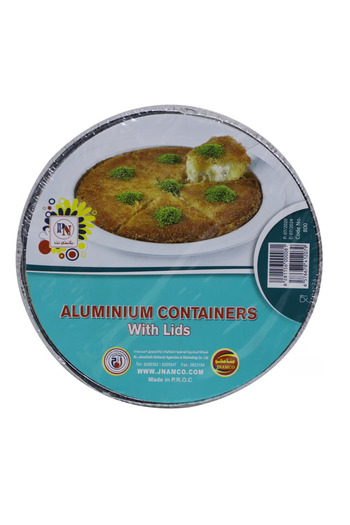 Plasti Net Aluminum Containers with Lids, 5 Pieces #800