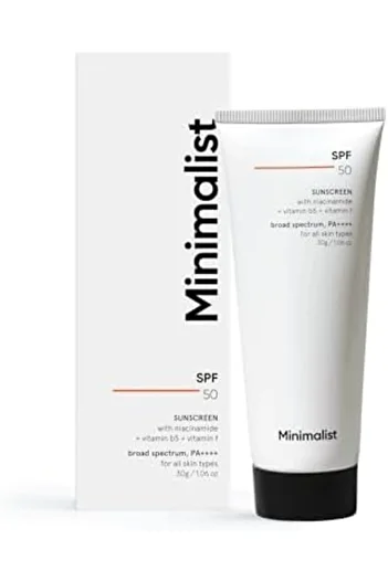 Minimalist Sunscreen SPF 50 PA++++ | Lightweight with Multi-Vitamins | No White Cast | Broad Spectru