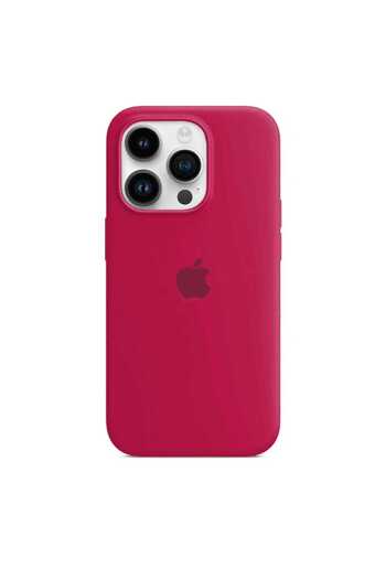 Apple Silicone Case for iPhone 15 Pro Max, Rose Red