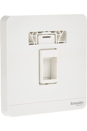 Schneider Electric E8331RJS_WE AvatarOn White - لوحة حائط Keystone أحادية العصابة مع مصراع بدون مفتاح