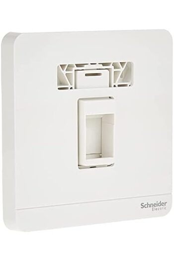Schneider Electric E8331RJS_WE AvatarOn White - لوحة حائط Keystone أحادية العصابة مع مصراع بدون مفتاح