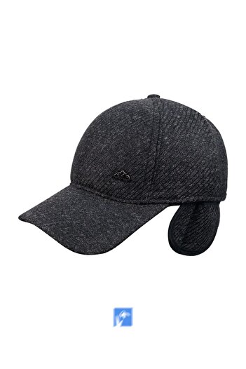 Kardelen Butik Denizli 70% Cotton 30% Acrylic, Ear Flap, Soft Fleece Lined, Adjustable Buckle Hat