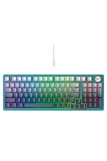 Havit Gaming Keyboard with Cable KB899L, White/Green