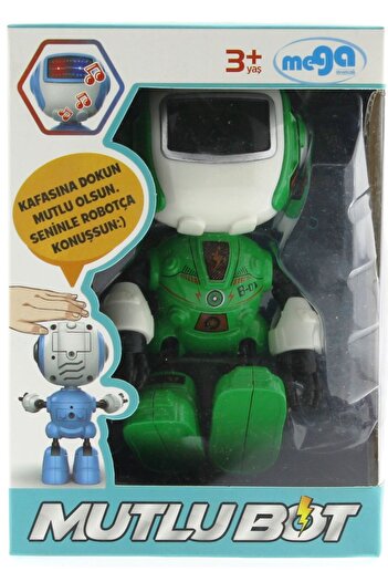 SPOR35 Girl Boy Children's Toy Decorative Mini Cute Green Robot with Sound and Light Girl Boy Children's Toy Educate