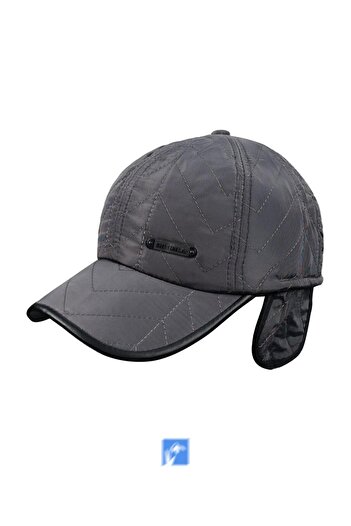 Kardelen Butik Denizli 70% Acrylic, 30% Cotton, Soft Fleece Lined, Ear Flap, Waterproof Hat (Quilted)