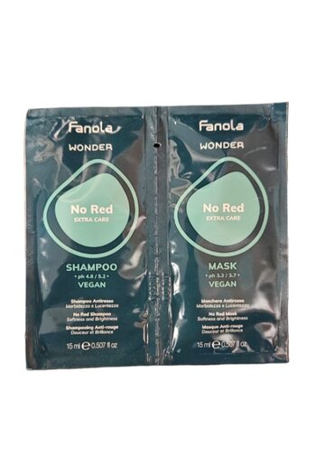 Fanola Tester Shampoo and Mask Anti-Red - Wonder No Red 2x15ml -