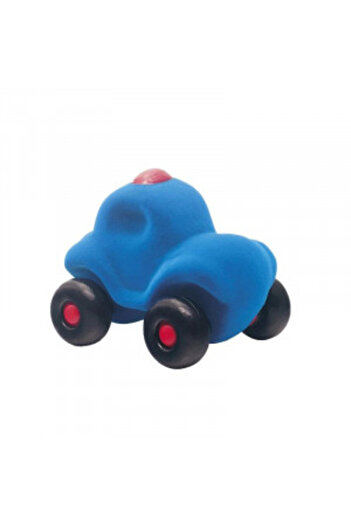 Rubbabu Police Car Toy, Blue, 10 cm