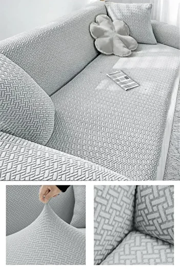 ARİFE HOME Seat Cover Brick Pattern Armchair Cover Flexible Washable 3 Seater One Pcs Sofa Cover