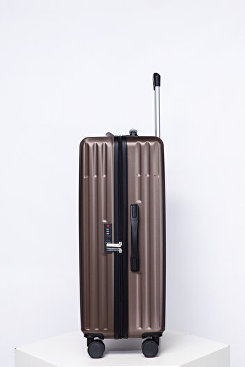 Space Luggage Set of 3 Hardside with Spinner Wheels & Lightweight ABS Luggage for Travel, 28/24/20-Coffie