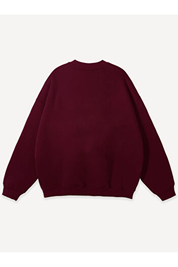 Mad&Calf Φούτερ Unisex Teddy Cowboy με στάμπα με λαιμόκοψη oversize