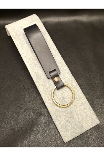 Han Ticarethane Genuine Calfskin Black Color Keychain