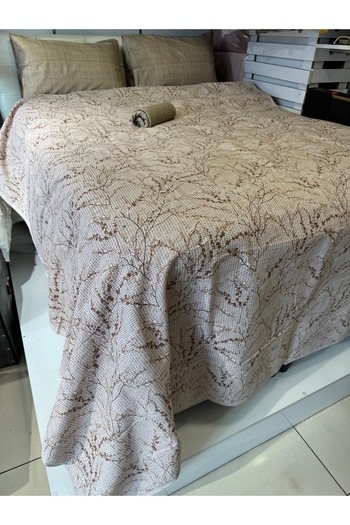 ŞENER HOME Sprout Patterned Sheet Elastic Single Pique Set