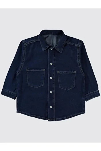 ASL GOLF CLUB Cămașă oversize din denim pentru băiat 2-14 ani – nasturi cu fixare, 2 buzunare