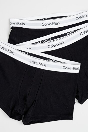 Calvin Klein , Set of Boxers with Logo Band at Waist - 3 Pairs, Black, Faded Black, L
