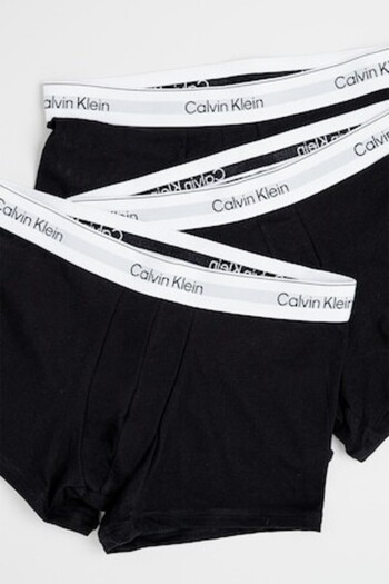 Calvin Klein , Set of Boxers with Logo Band at Waist - 3 Pairs, Black, Faded Black, L