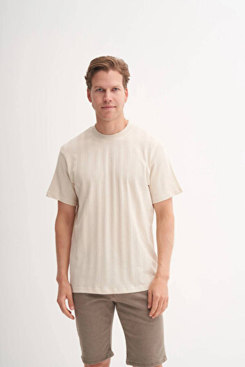 Cazador Μπλουζάκι Polo Neck Regular Fit Cotton Textured T-shirt 4277