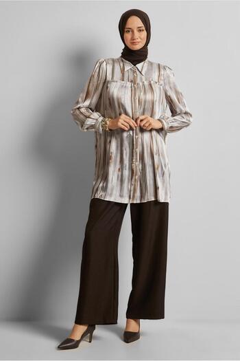 Alvina Satin Shirt Tunic 45407