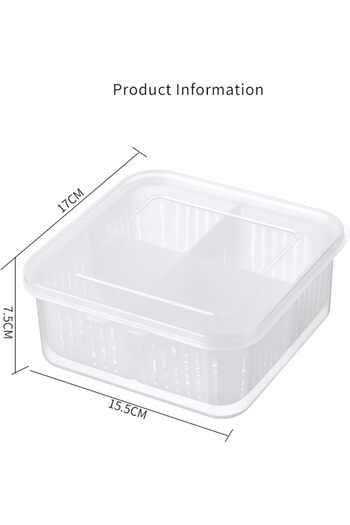 erorex Food Storage Box, Fridge Storage & Container, Onion Ginger Garlic Draining Storage Organizer,