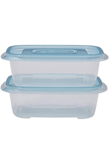 erorex Ez Lock Pastel Rectangular Container, Set Of 2 Piece Blue Hle6300W