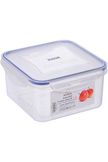 erorex Square Airtight Leak Proof Food Container Clear And Blue 1.2 Liter Yh151508Pp10