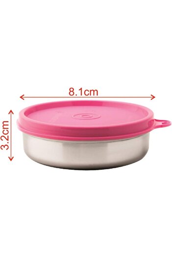 erorex Mini Mate Steel Container (With Plastic Lid) Set Of 2, 60 Ml Each, Blue