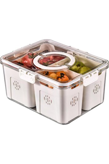 erorex Fruit Storage Containers Fridge Lids, Handle Removable Colanders, Portable Refrigerator Fruit