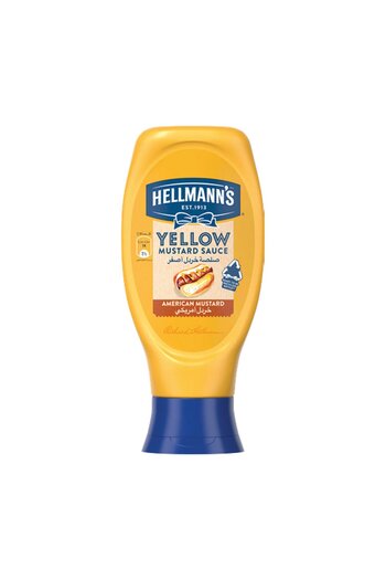Hellmann's Yellow Mustard Sauce 425 gClassic Tangy Smooth Sauce for Hot Dogs Sandwiches and More