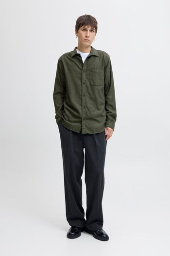 Jack & Jones Men's Button Closure 100% Cotton Shirt - Classic