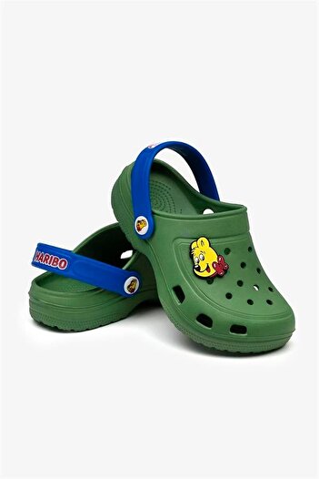 Haribo Number 25-35 Licensed Children's Smart Sole Slippers-Green