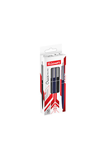 Luxor CRUX Ballpoint Pen, 3 case colors, blue ink, 12 pcs/box