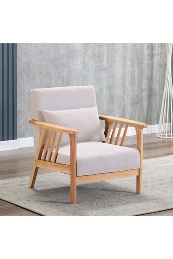 Kardett White velvet armchair with solid wooden structure - comfort and elegance for any interior
