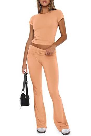OEM Casual suit for women, ideal for going out or training, 2 pieces cream XL